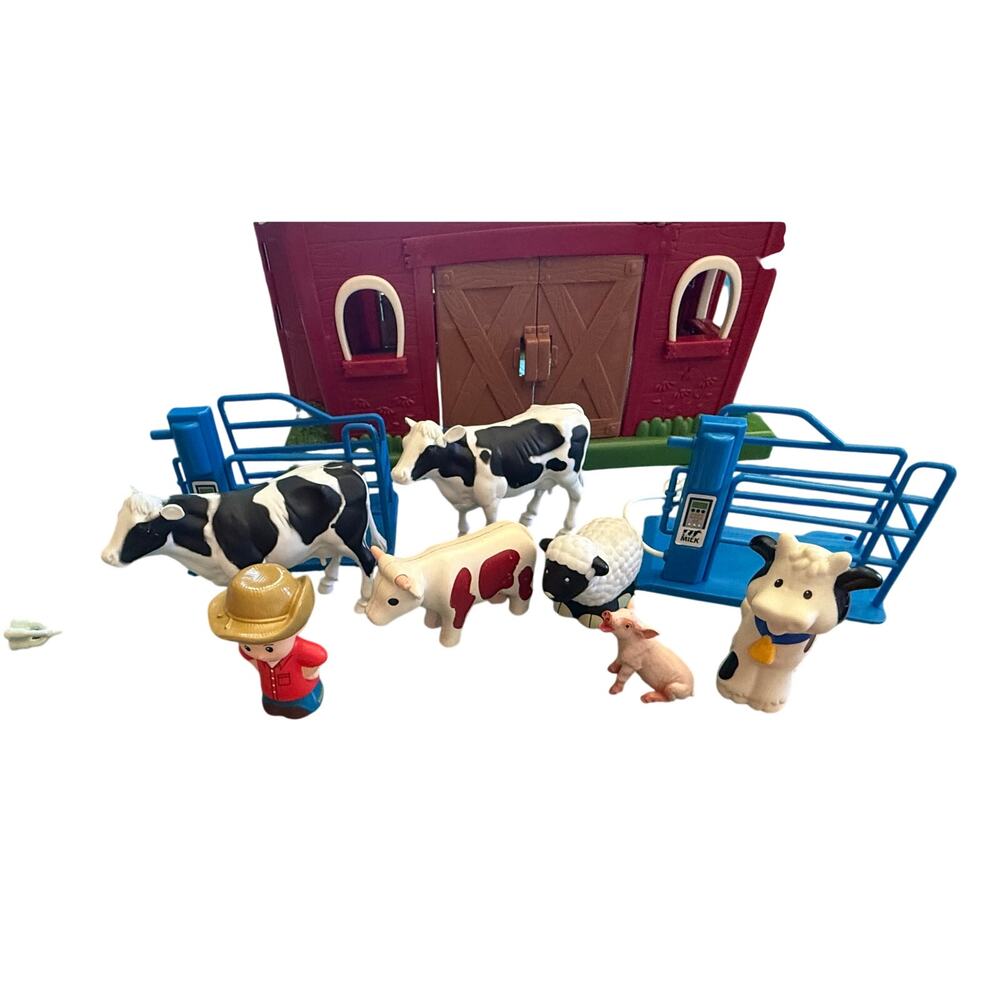 Big Farm Toy Bundle –Cow, Sheep, Pig Figures & Milking Fence - Picture 2 of 9